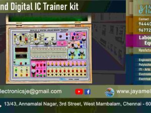 Analog – Digital - IC Trainer kit – Manufacturer - Supplier - Chennai – Tamil Nadu – India – 9677252848 – Price Rs.14,000-00 - This price is volatile