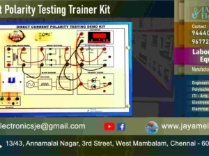DC Voltage Polarity Tester – Circuit Diagram – Trainer kit - Manufacturer - Supplier - Chennai – Tamil Nadu – India – 9677252848 – Price Rs.15,000-00 - This price is volatile