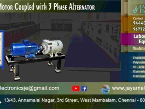 Engineering College – Electrical – Lab Equipment - DC Shunt Motor - Coupled with - 3 Phase Alternator – Control Panel – Test Bench – Manufacturer - Supplier - Chennai – Tamil Nadu – India – 9677252848 – Price Rs.1,90,000-00 - This price is volatile