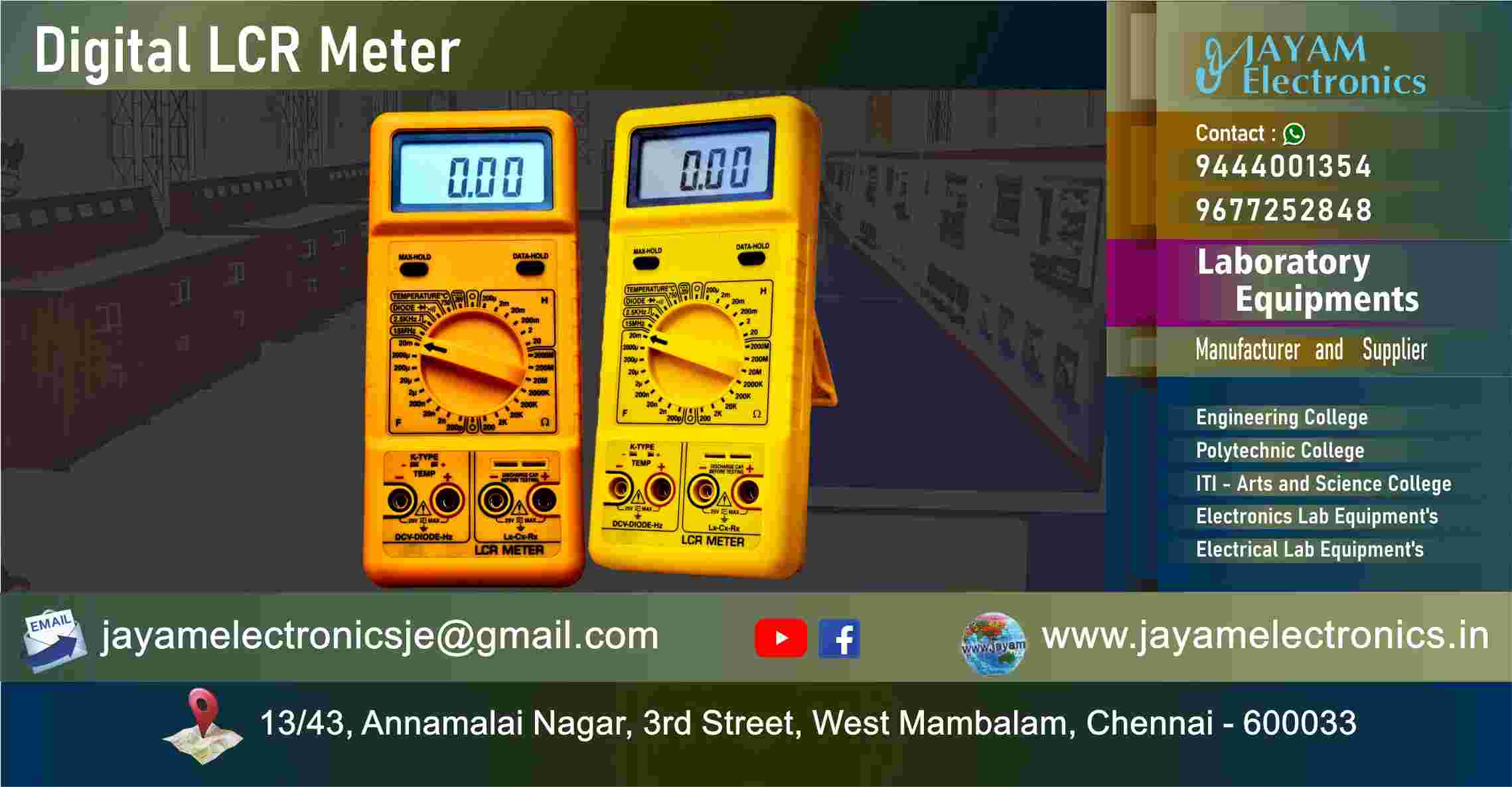 Digital LCR Meter – Dealer - Supplier - Chennai – Tamil Nadu – India – 9677252848 – Price Rs.14,000-00 - This price is volatile