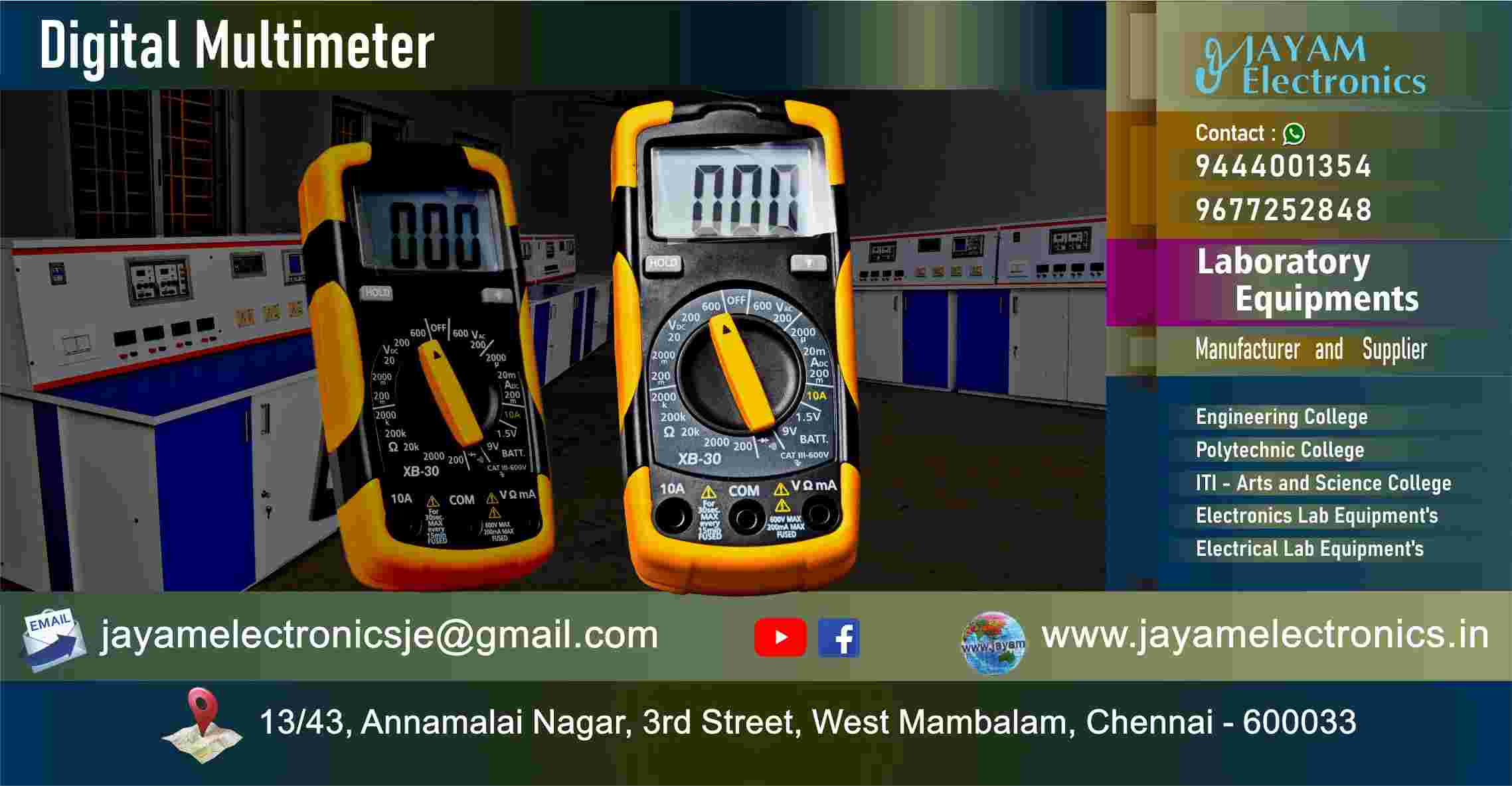 Digital Multimeter – Dealer - Supplier - Chennai – Tamil Nadu – India – 9677252848 – Price Rs.1,100-00 - This price is volatile