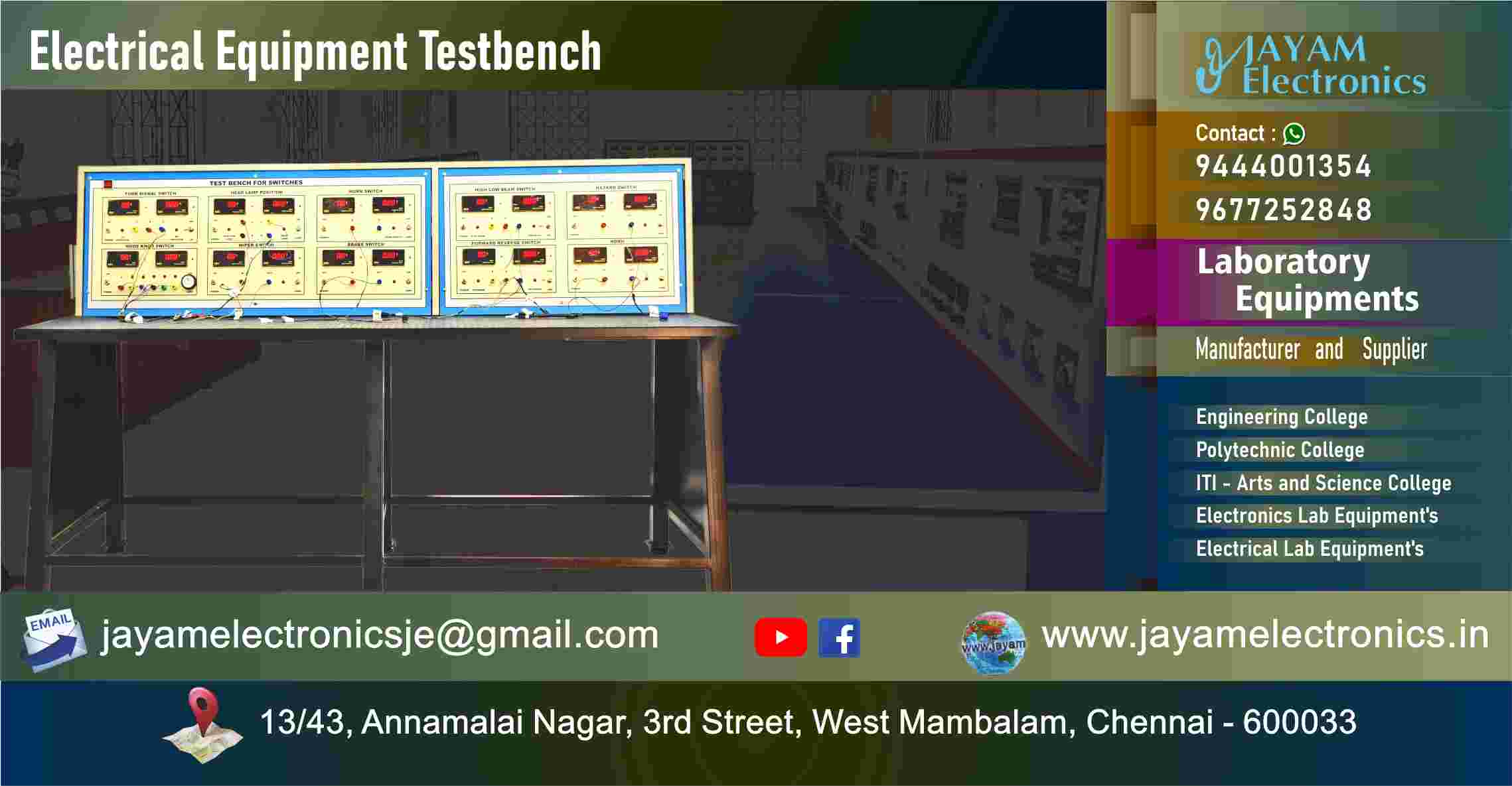 Electrical Control Panel – Test Bench - Manufacturer - Supplier - Chennai – Tamil Nadu – India – 9677252848 – Price Rs.65,000-00 - This price is volatile