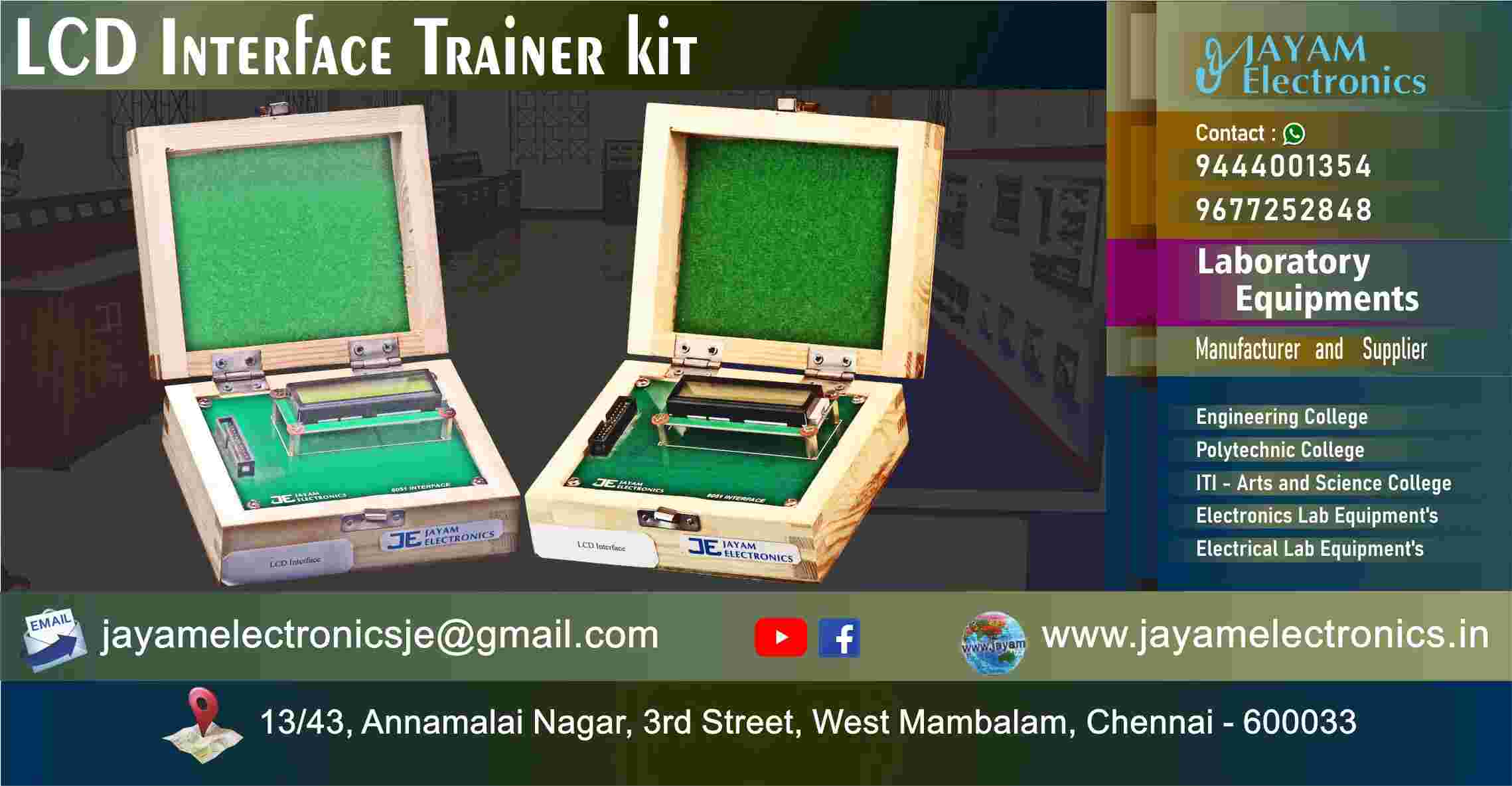 LCD Interfacing with 8051 Microcontroller – Circuit Diagram - IC Trainer kit – Manufacturer - Supplier - Chennai – Tamil Nadu – India – 9677252848 – Price Rs.15,000-00 - This price is volatile