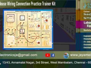 Single Phase House Wiring Diagram – Trainer kit - Manufacturer - Supplier - Chennai – Tamil Nadu – India – 9677252848 – Price Rs.25,000-00 - This price is volatile