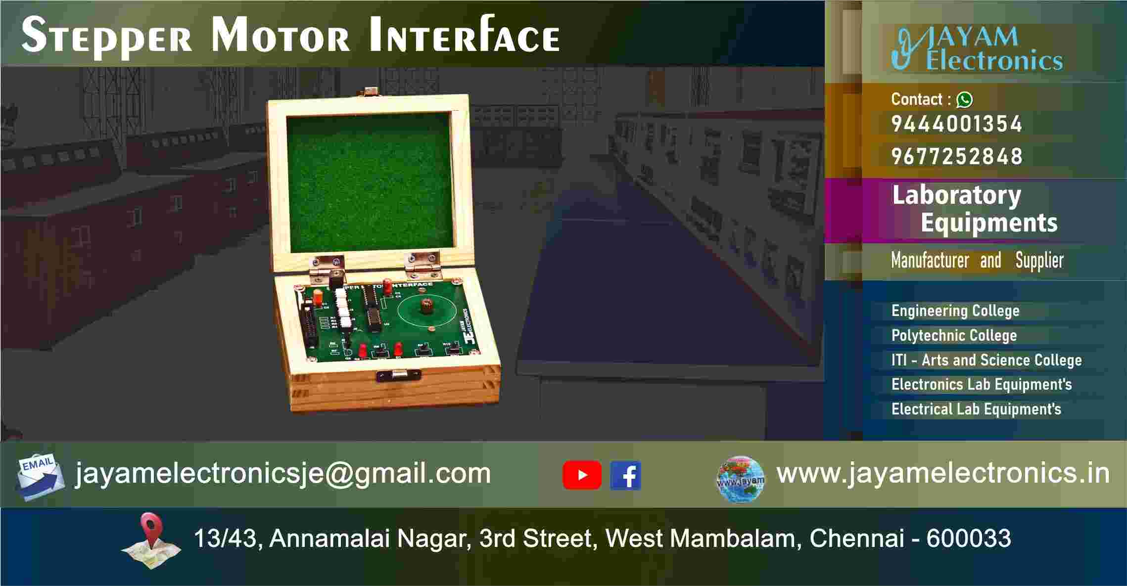 8051 Microcontroller Based - Stepper Motor Controller – Interfacing - Trainer kit – Manufacturer - Supplier - Chennai – Tamil Nadu – India – 9677252848 – Price Rs.16,000-00 - This price is volatile