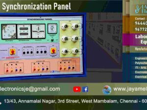 Synchronizing Panel – Wiring – Circuit Diagram - Trainer kit - Manufacturer - Supplier - Chennai – Tamil Nadu – India – 9677252848 – Price Rs.50,000-00 - This price is volatile