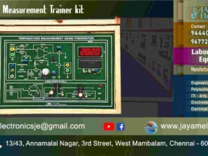 Temperature Measurement Device - Thermistor Sensor - Circuit Diagram - Trainer kit - Manufacturer - Supplier - Chennai – Tamil Nadu – India – 9677252848 – Price Rs.15,000-00 - This price is volatile