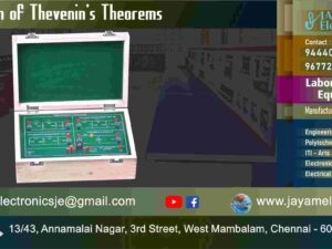 Thevenin’s Theorems – Solved Problems – AC – DC - Circuit Diagram - Trainer kit - Manufacturer - Supplier - Chennai – Tamil Nadu – India – 9677252848 – Price Rs.15,000-00 - This price is volatile