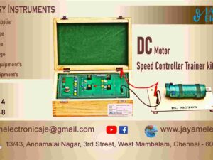 DC Motor - Speed Control – Circuit Diagram - Trainer Kit – Manufacturer - Supplier - Chennai – Tamil Nadu – India – 9677252848 – Price Rs.25,000-00 - This price is volatile