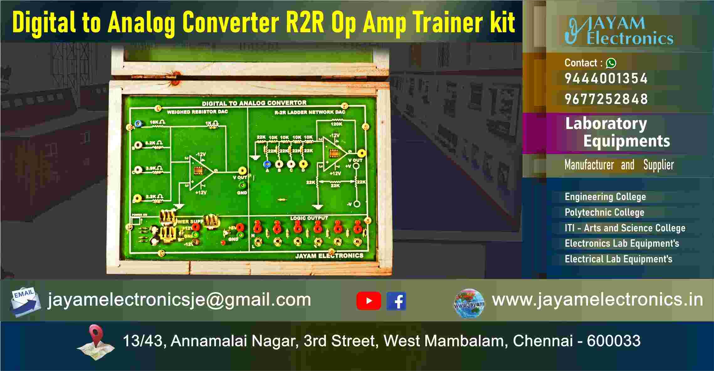 Arduino R2r To Analog Digital to Analog Converter – R2R – Op Amp – Circuit Diagram – Trainer ...