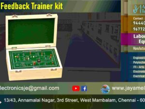 Negative Feedback Amplifier – Circuit Diagram - Trainer kit - Manufacturer - Supplier - Chennai – Tamil Nadu – India – 9677252848 – Price Rs.9,100-00 - This price is volatile