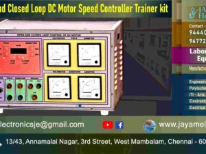Open Loop and Closed Loop Speed Control of DC Motor - Trainer kit - Manufacturer - Supplier - Chennai – Tamil Nadu – India – 9677252848 – Price Rs.24,000-00 - This price is volatile