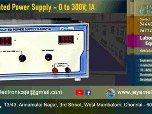 300V DC Regulated Power Supply - Manufacturer - Supplier - Chennai – Tamil Nadu – India – 9444001354 – Price Rs.17,000-00 - This price is volatile